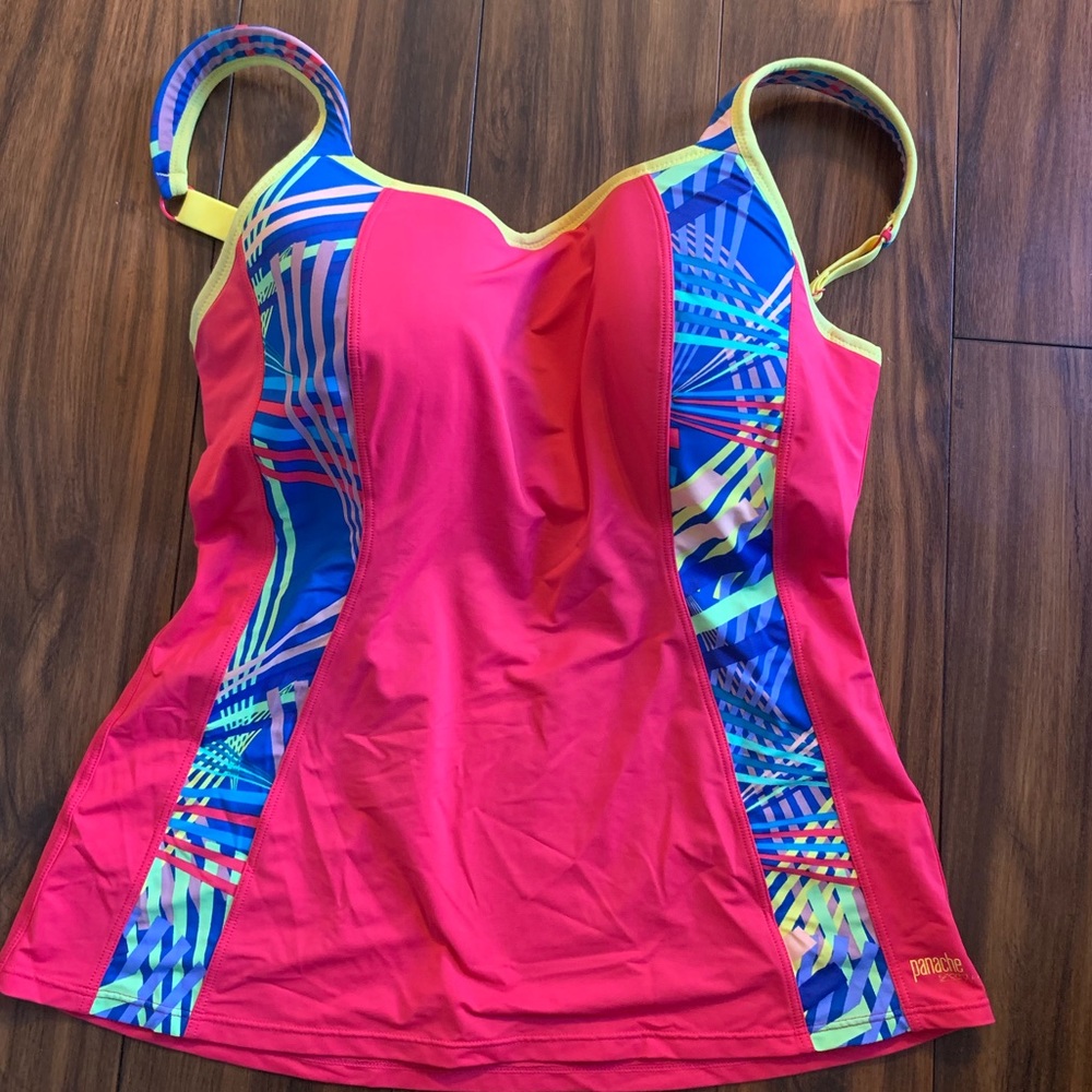 Panache Sport Pink Activewear 34E bra tank